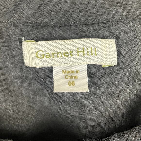 Garnet Hill Boheme Easy Lace Dress Botanical Boho Elegant Black Size 6 - Picture 13 of 15